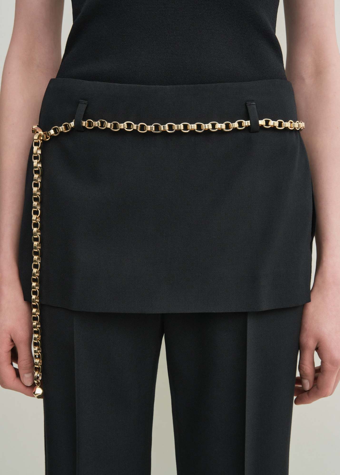 Totême Womens Black Skirt-embellishment Straight-leg Wool Trousers In Black
