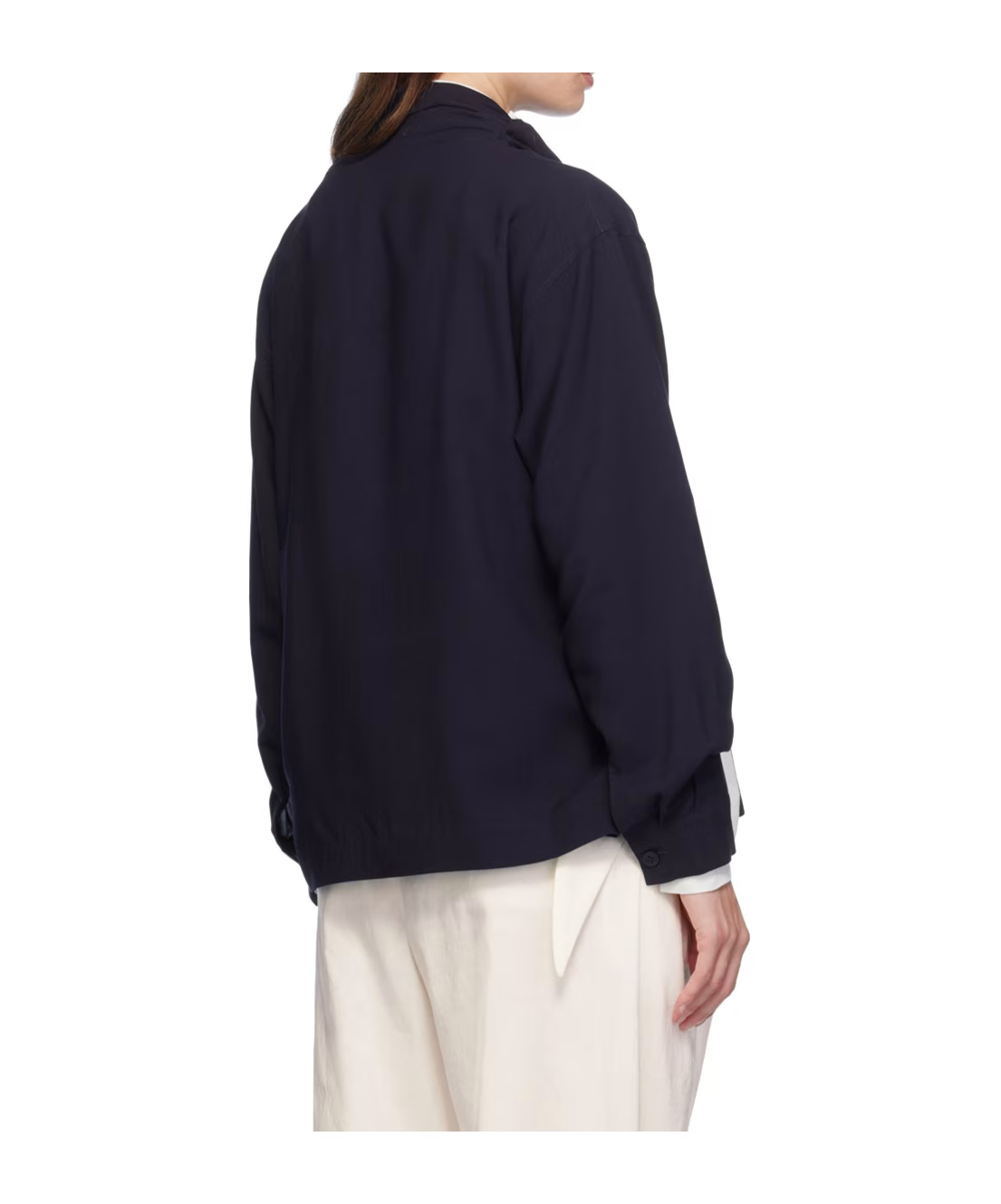 Issey Miyake Side Sewn Shirt With Slit In Black
