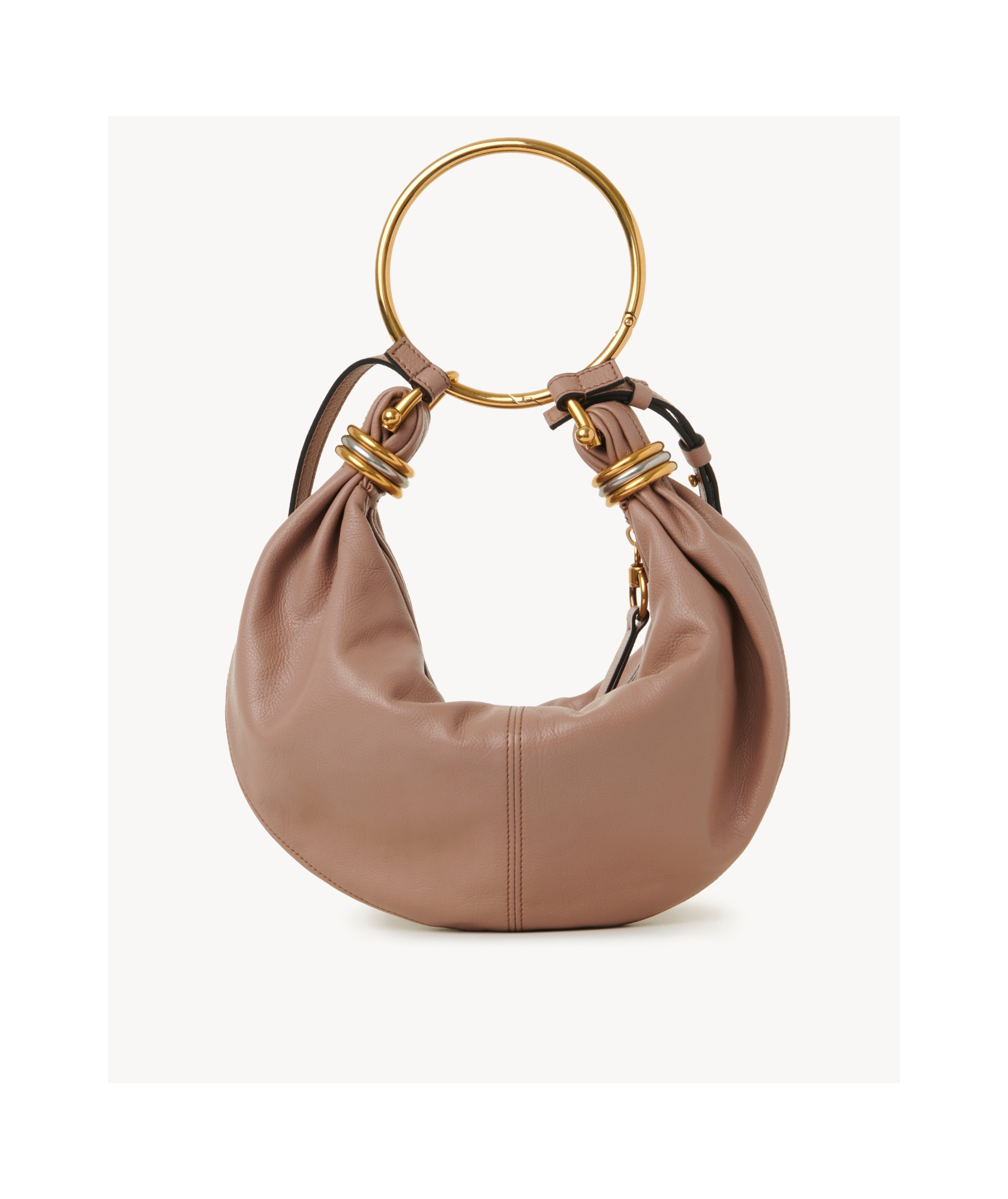 Chloé Grain Leather Small Bracelet Hobo Bag In Brown