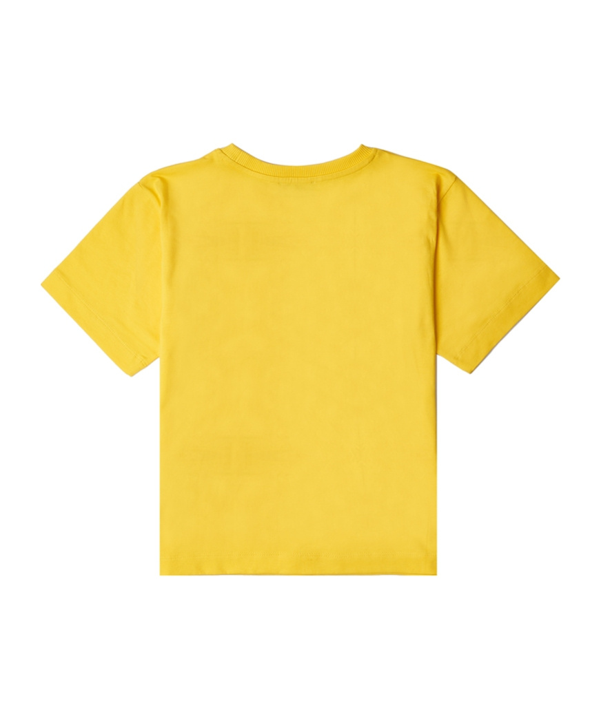 Moschino Item O-neck Short-sleeved T-shirt In Yellow