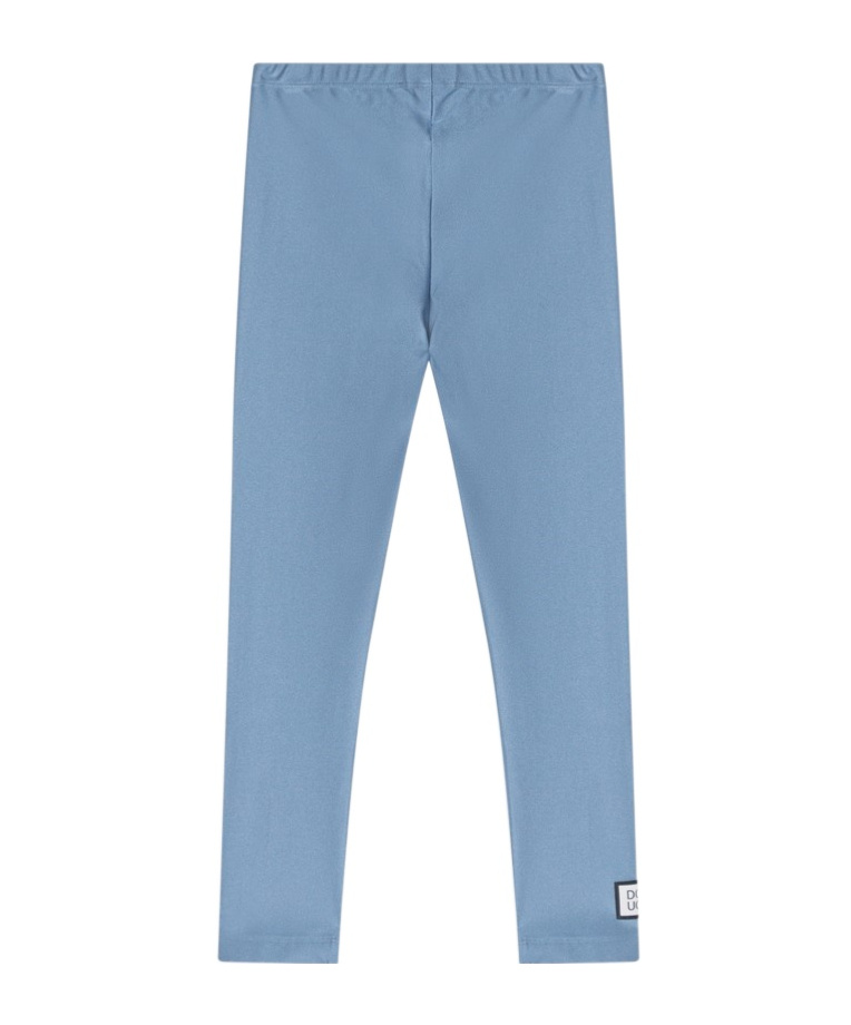 Douuod Light Blue Shiny Nylon-blend Leggings In Blue