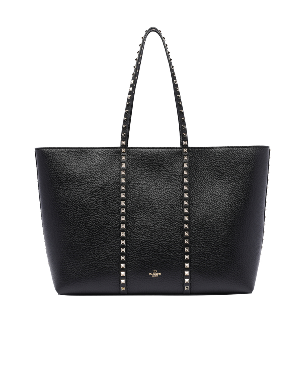 Shop Valentino Rockstud Tote Bag In Black