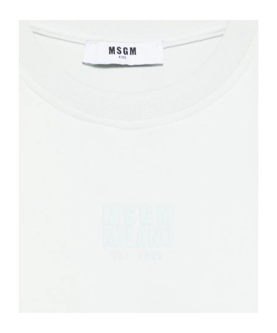 Msgm Short Sleeve Sweatshirt In White