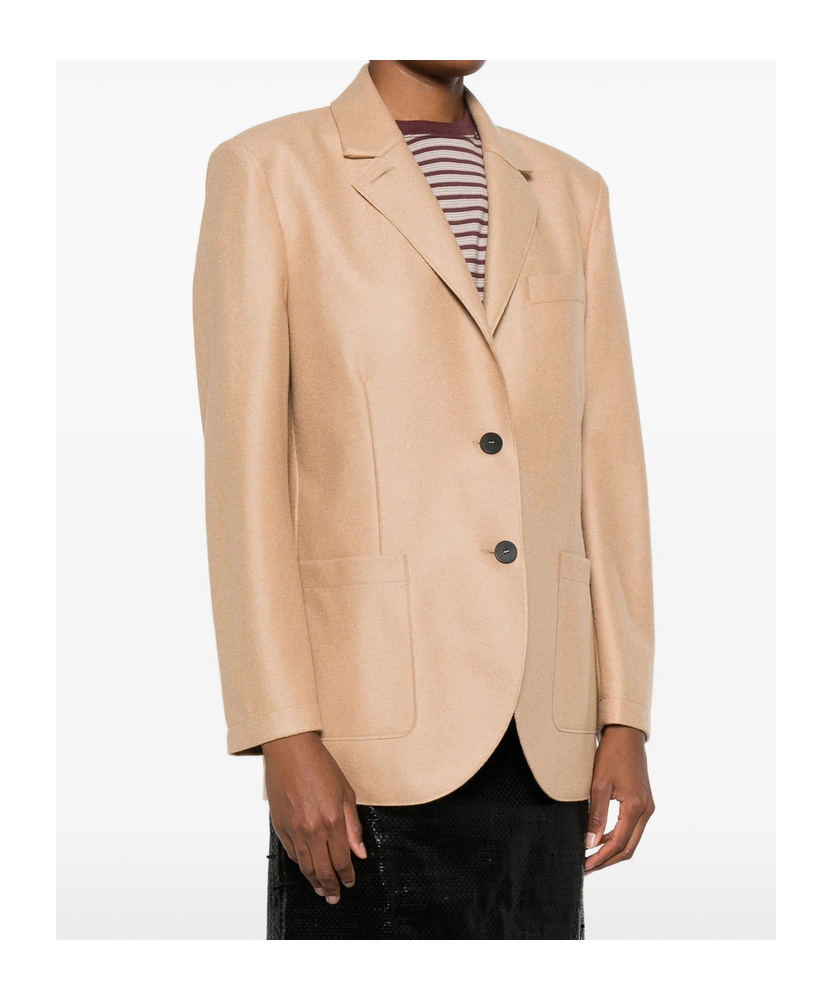 Harris Wharf London Patch-pocket Buttoned Blazer In Neutral