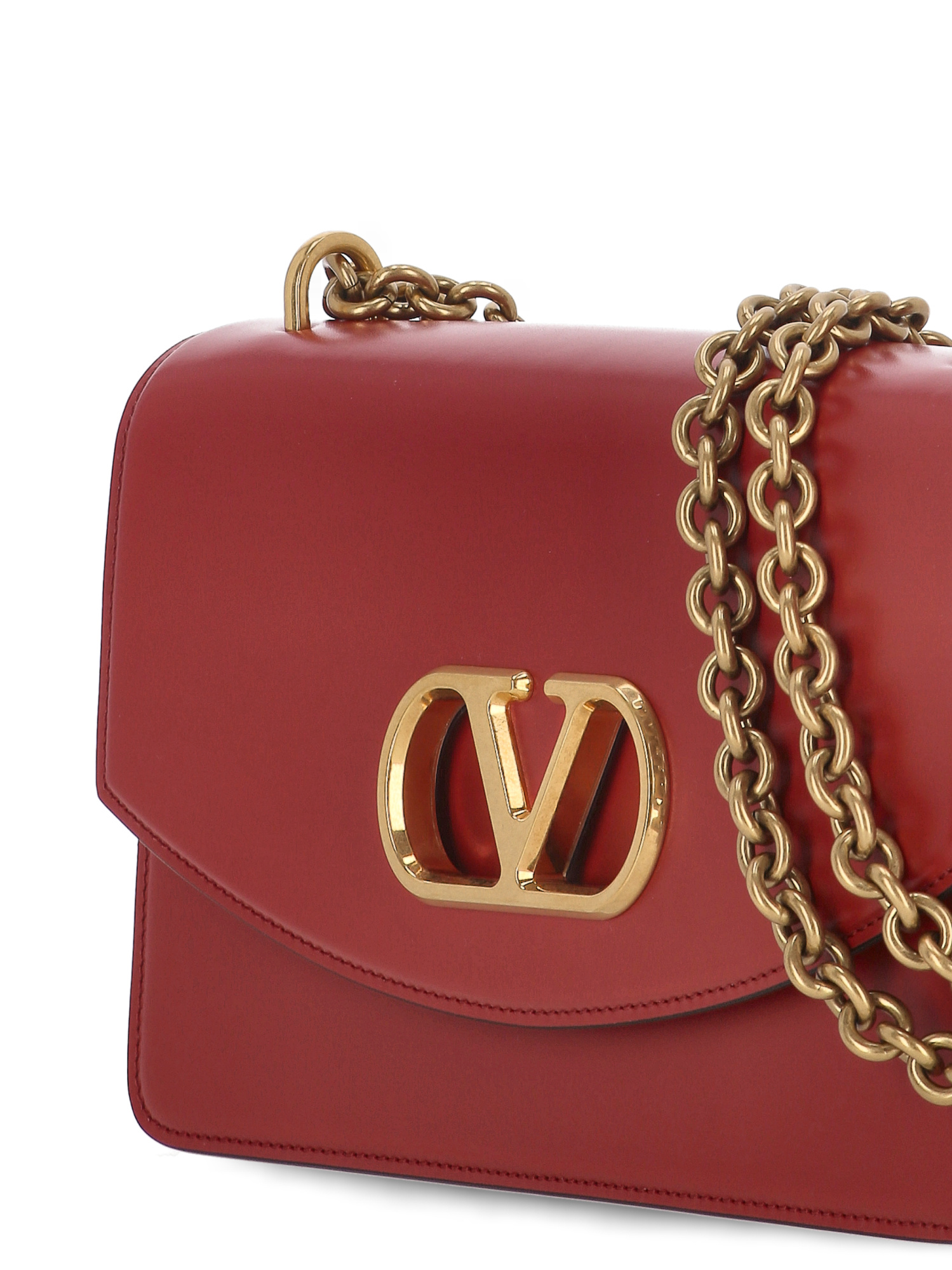 Shop Valentino Vain Shoulder Bag In Red