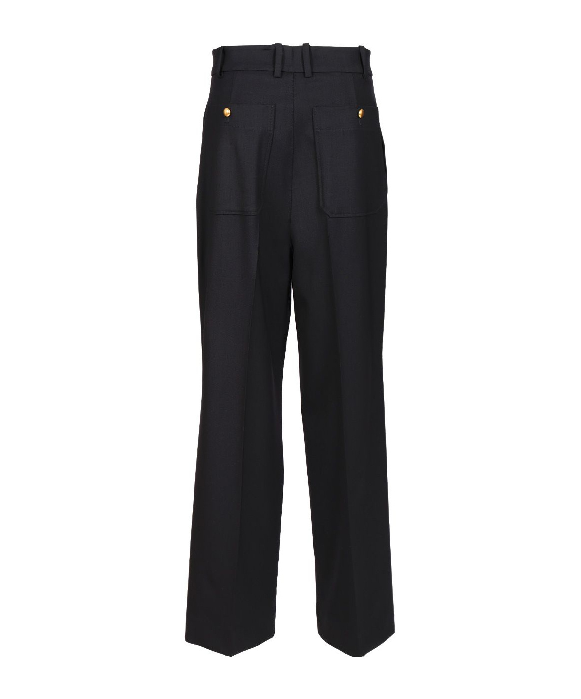 P.a.r.o.s.h Patch-pockets Virgin Wool-blend Trousers In Blue