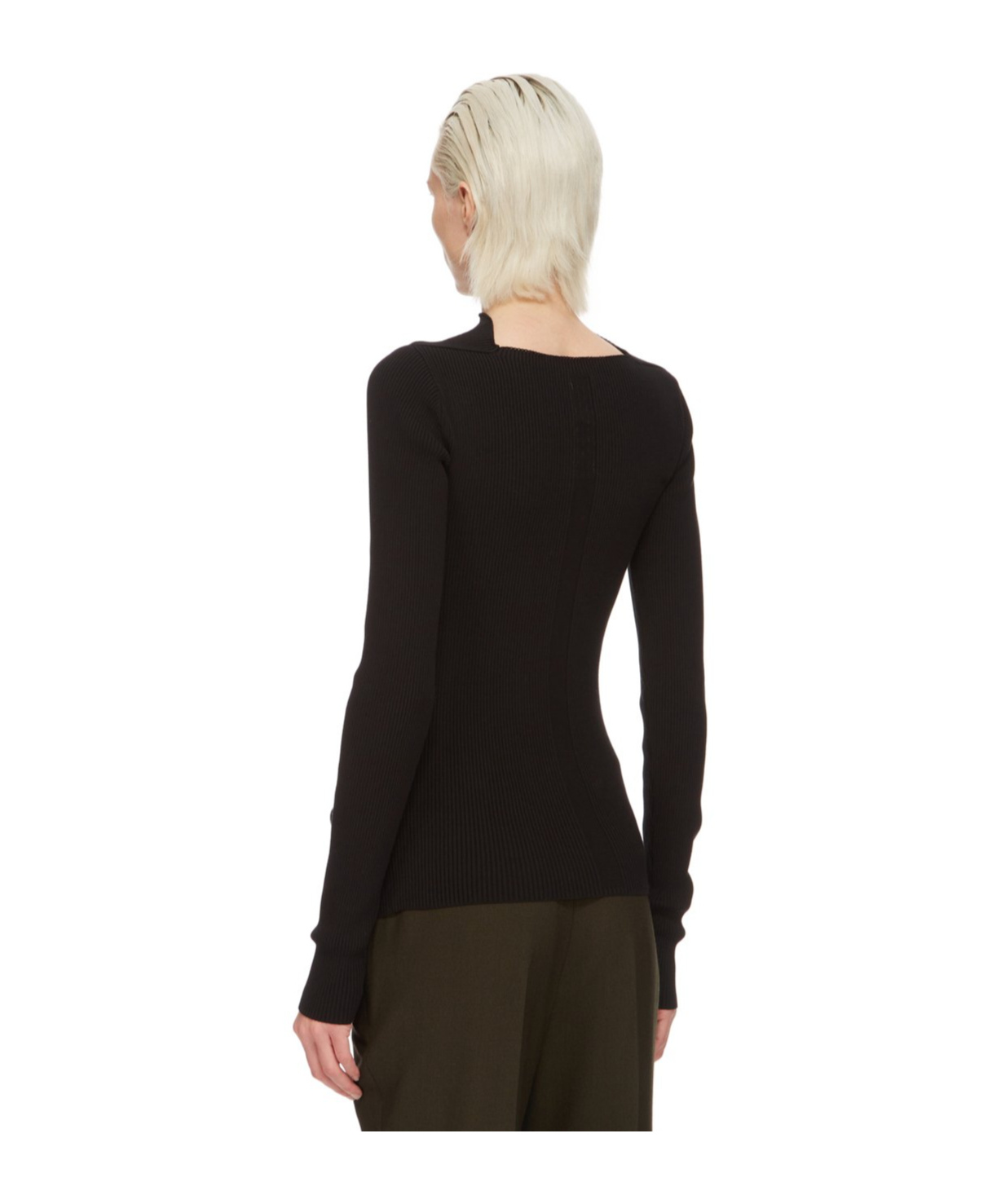 Rick Owens Drkshdw Long-sleeved Sweater In Black