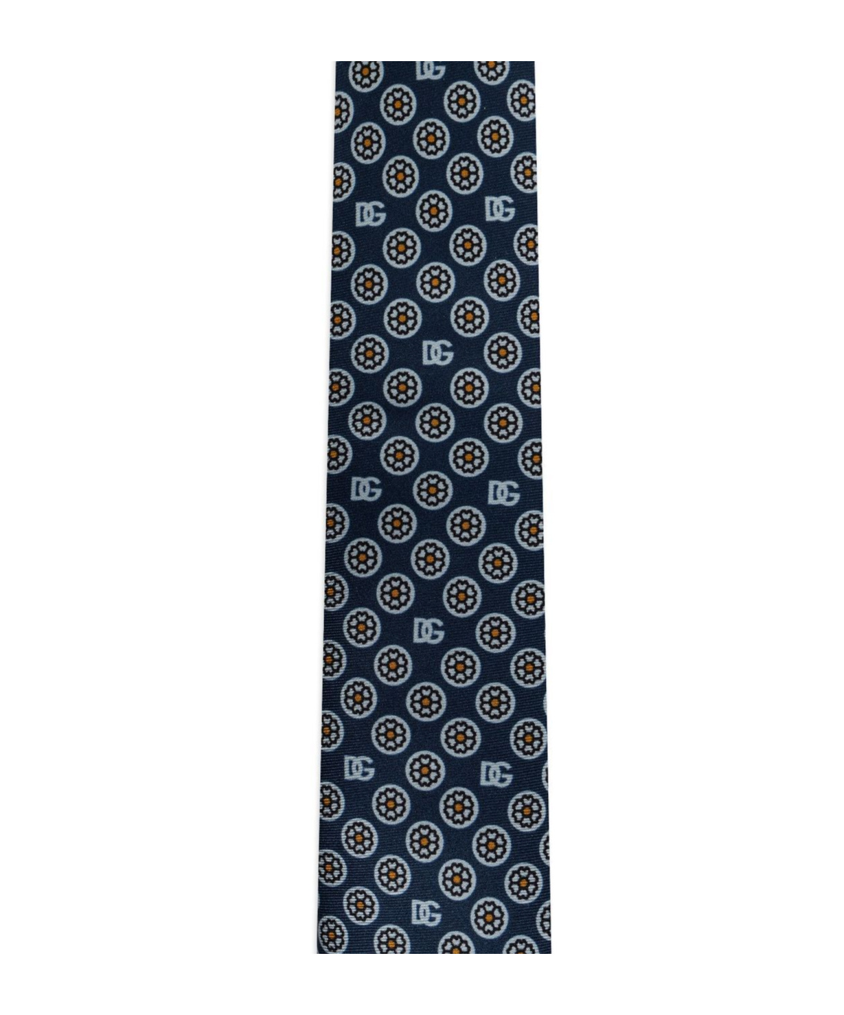Dolce & Gabbana Silk Patterned Tie In Black