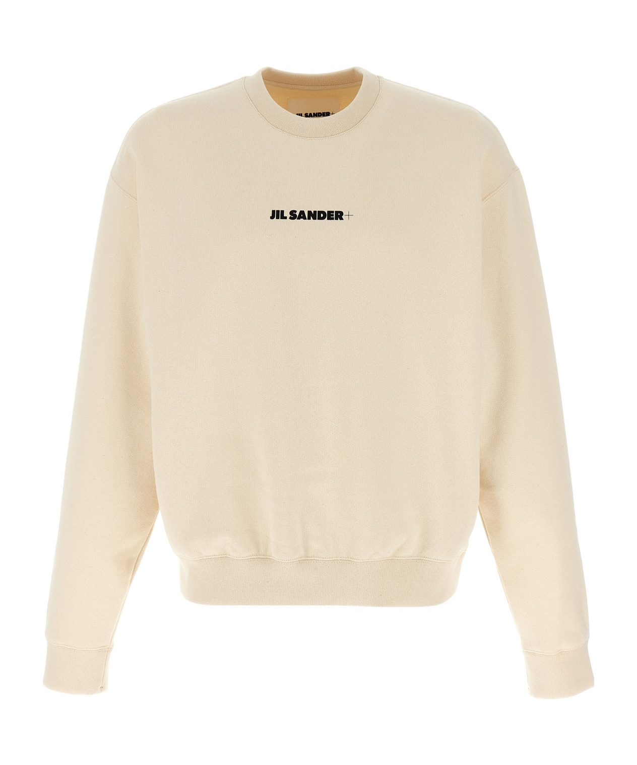 Jil Sander Logo Print Crewneck Sweatshirt In Nude