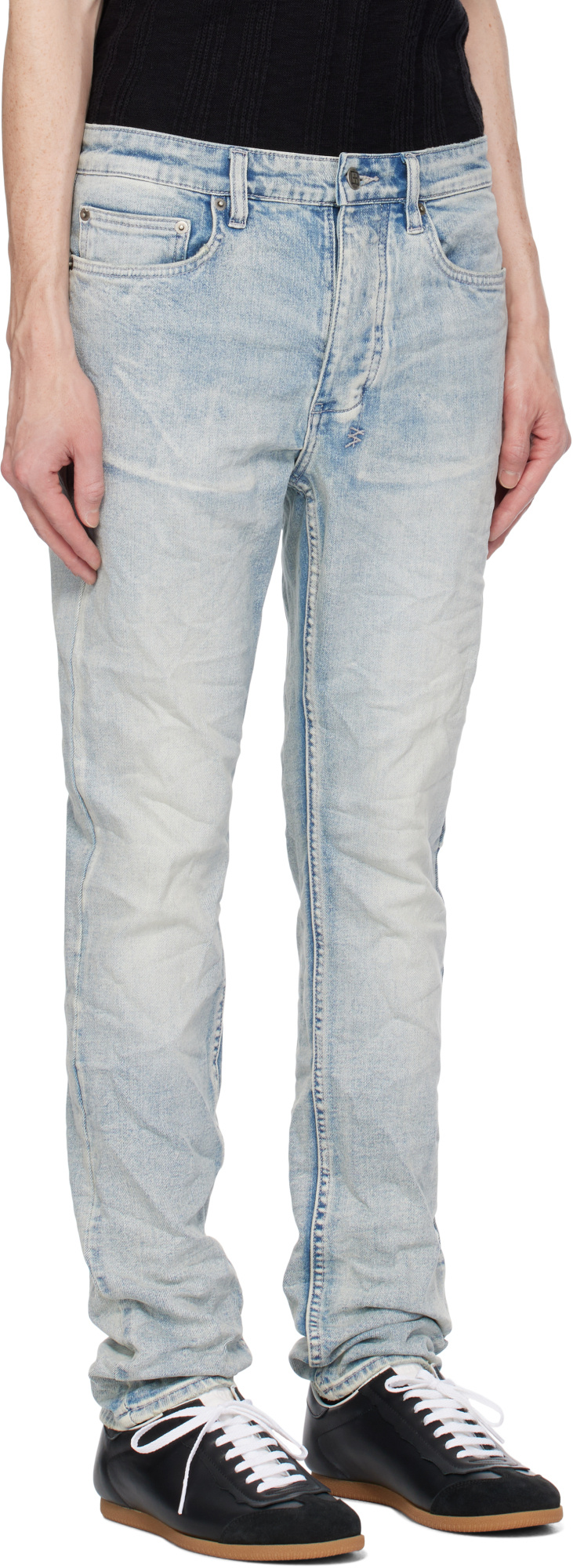 Shop Ksubi Punk Straight-leg Denim Jeans In Gray