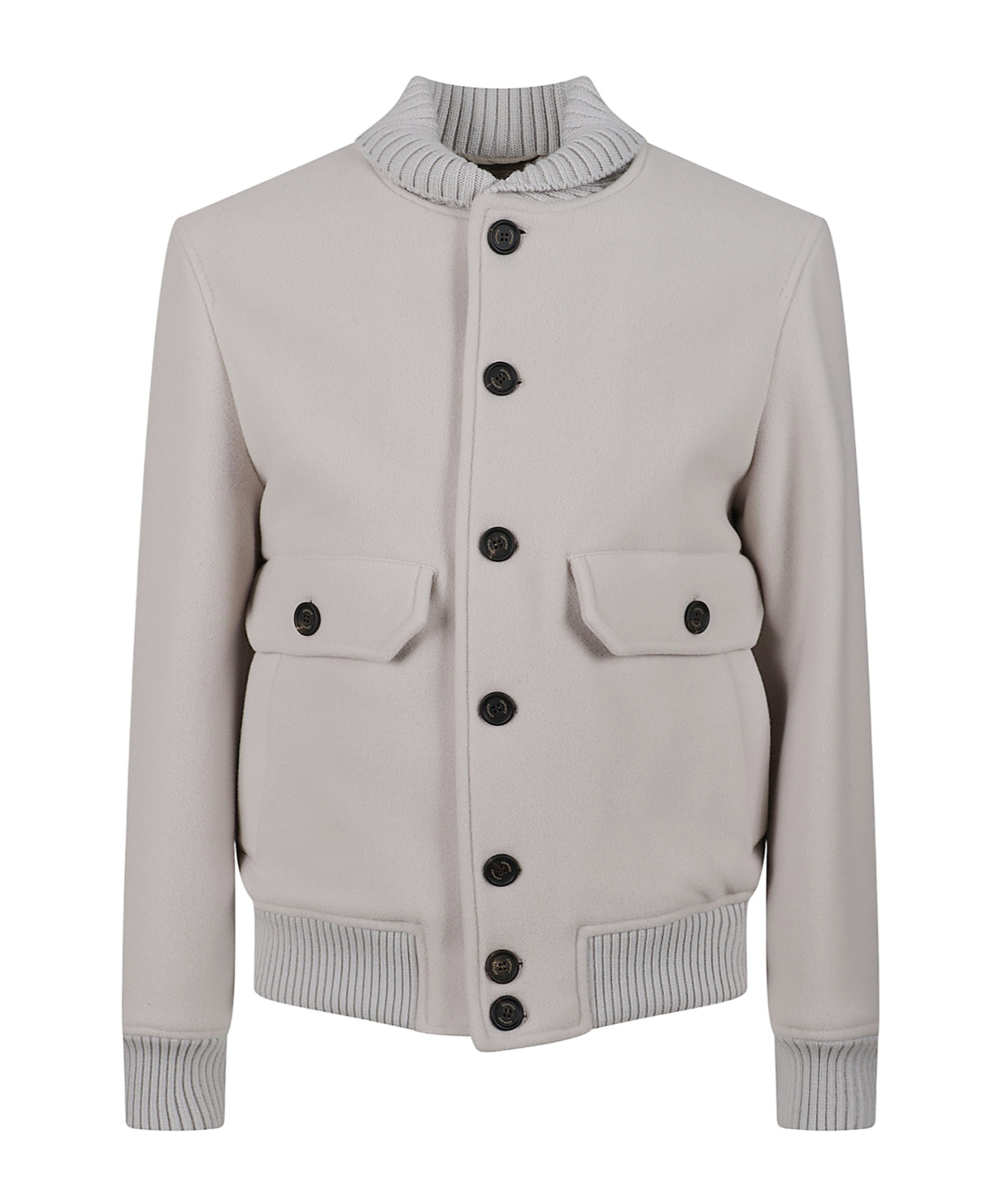 Eleventy Single-breasted Button-down Long Sleeve Casual Jacket In Gray