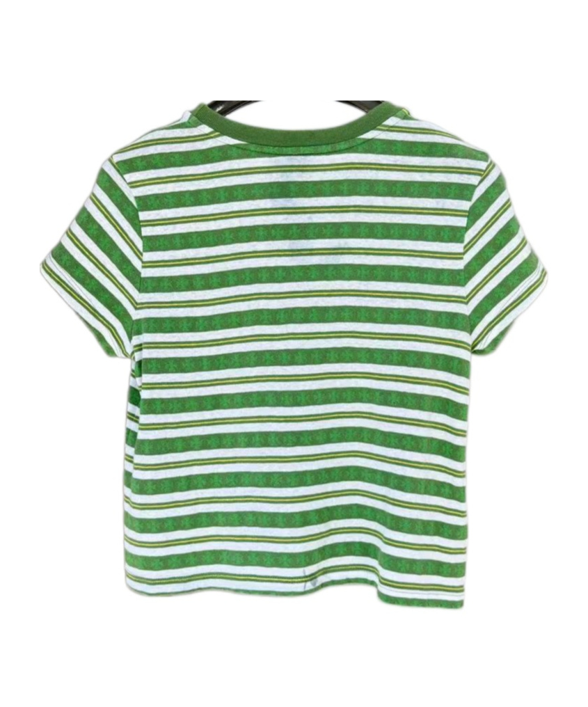 Chrome Hearts Short Striped T-shirt In Green