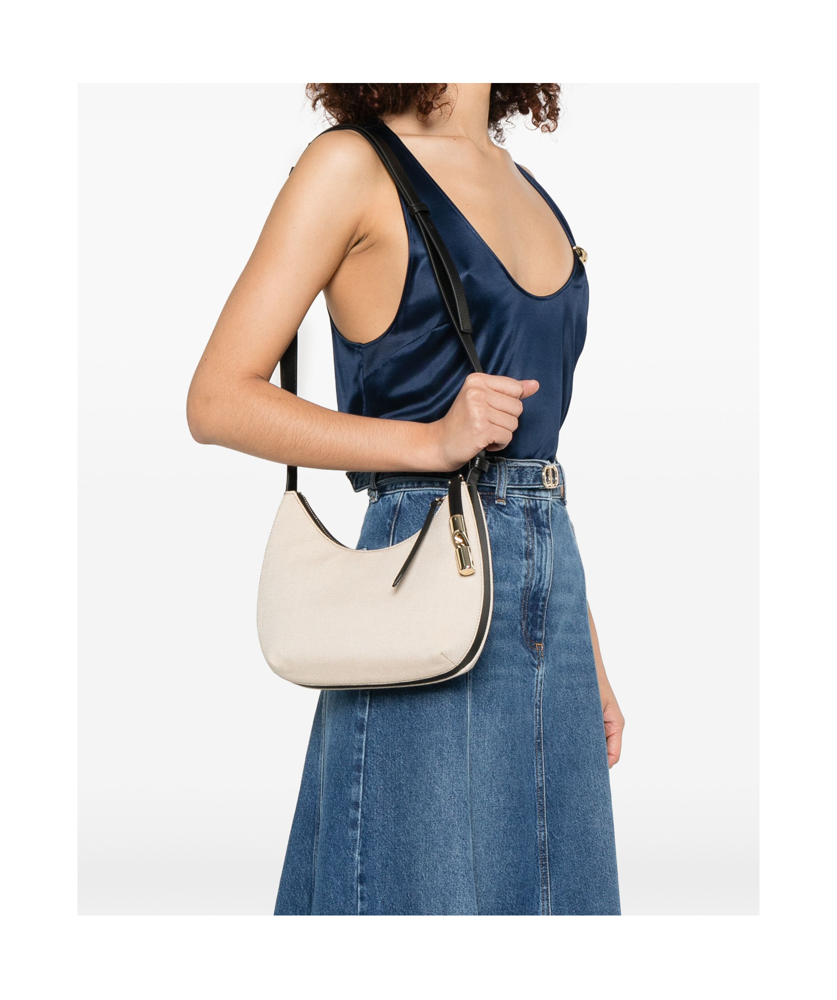 Furla Small Goccia Cross Body Bag In Nude