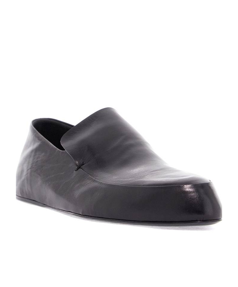 Jil Sander Black Flat Loafers With Almond Toe