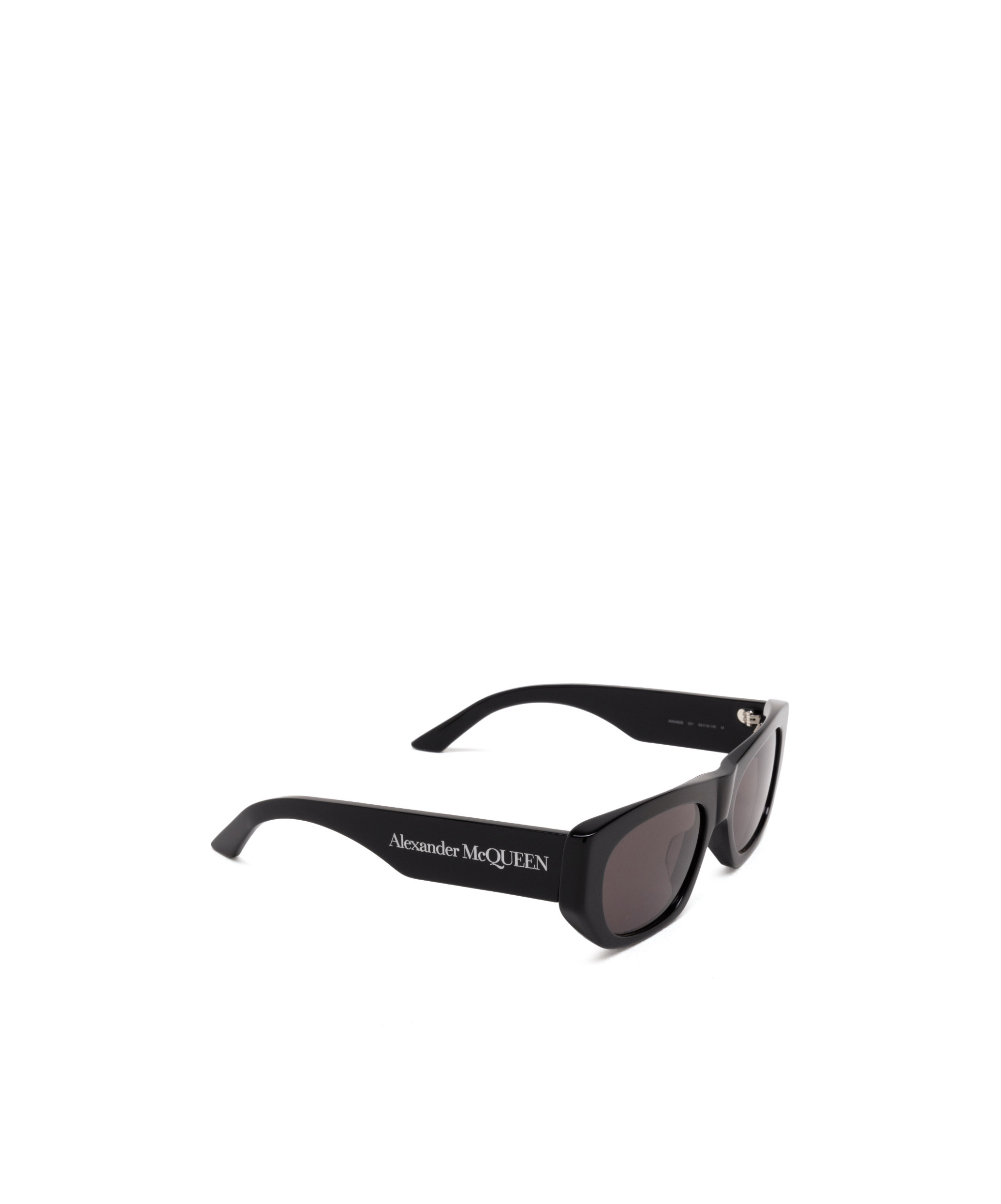 Alexander Mcqueen Logo-print Geometric-frame Sunglasses In Black