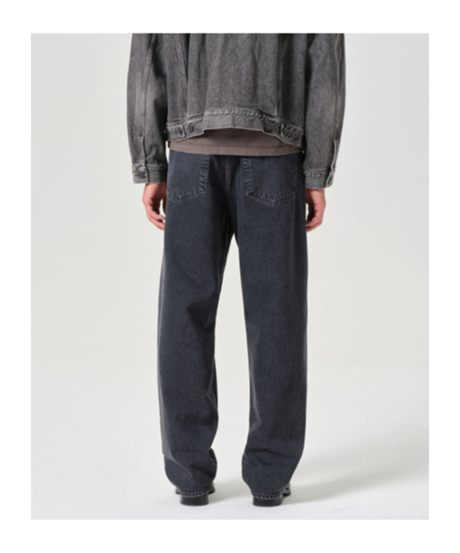 Agolde Gray Jeans In Regenerated Denim In Black