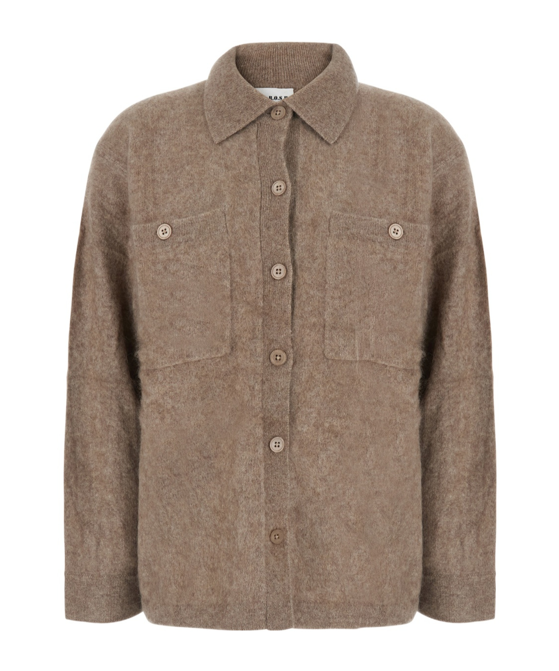 P.a.r.o.s.h Button-front Long-sleeve Wool Cardigan In Brown