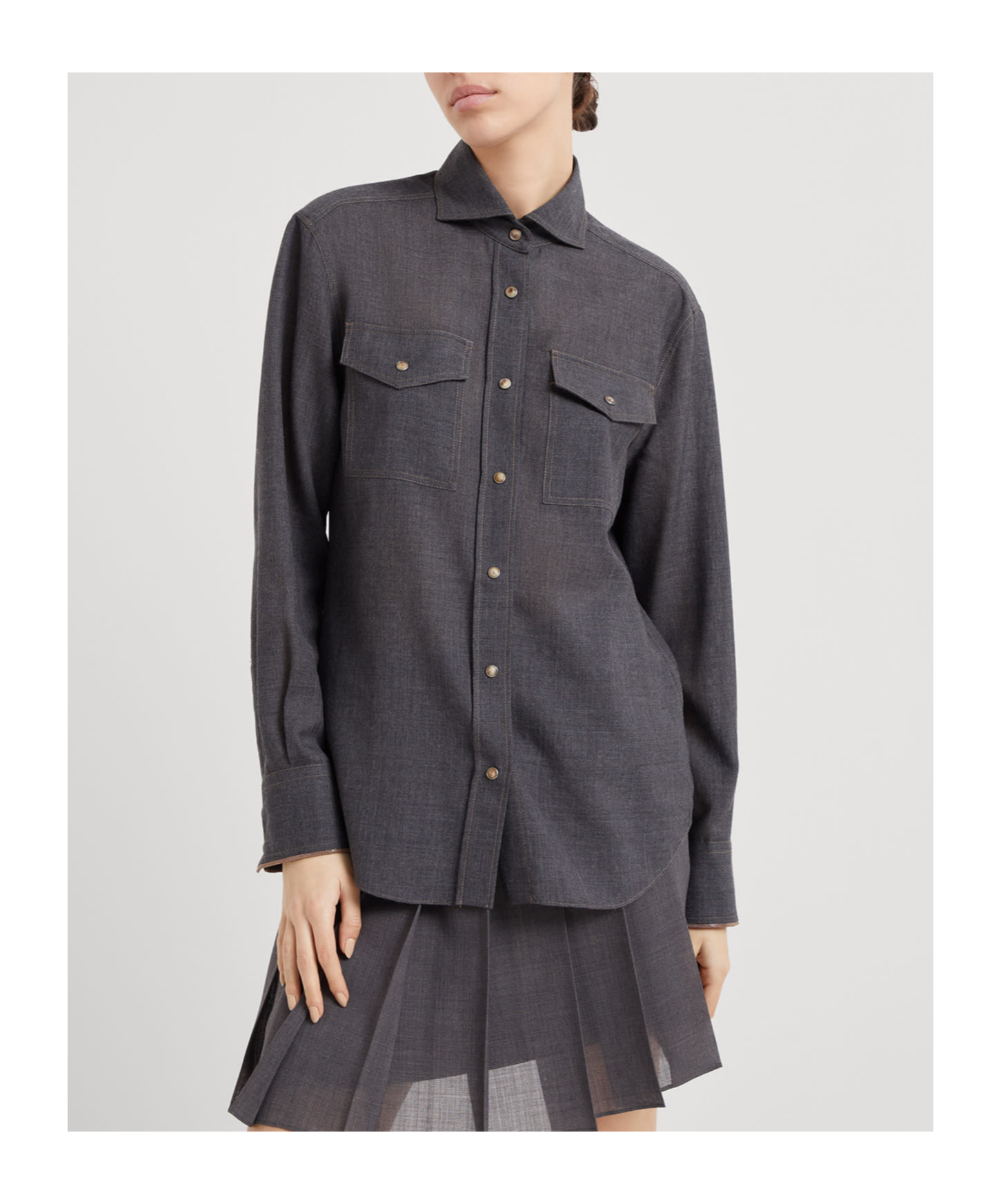 Brunello Cucinelli Shirts In Black