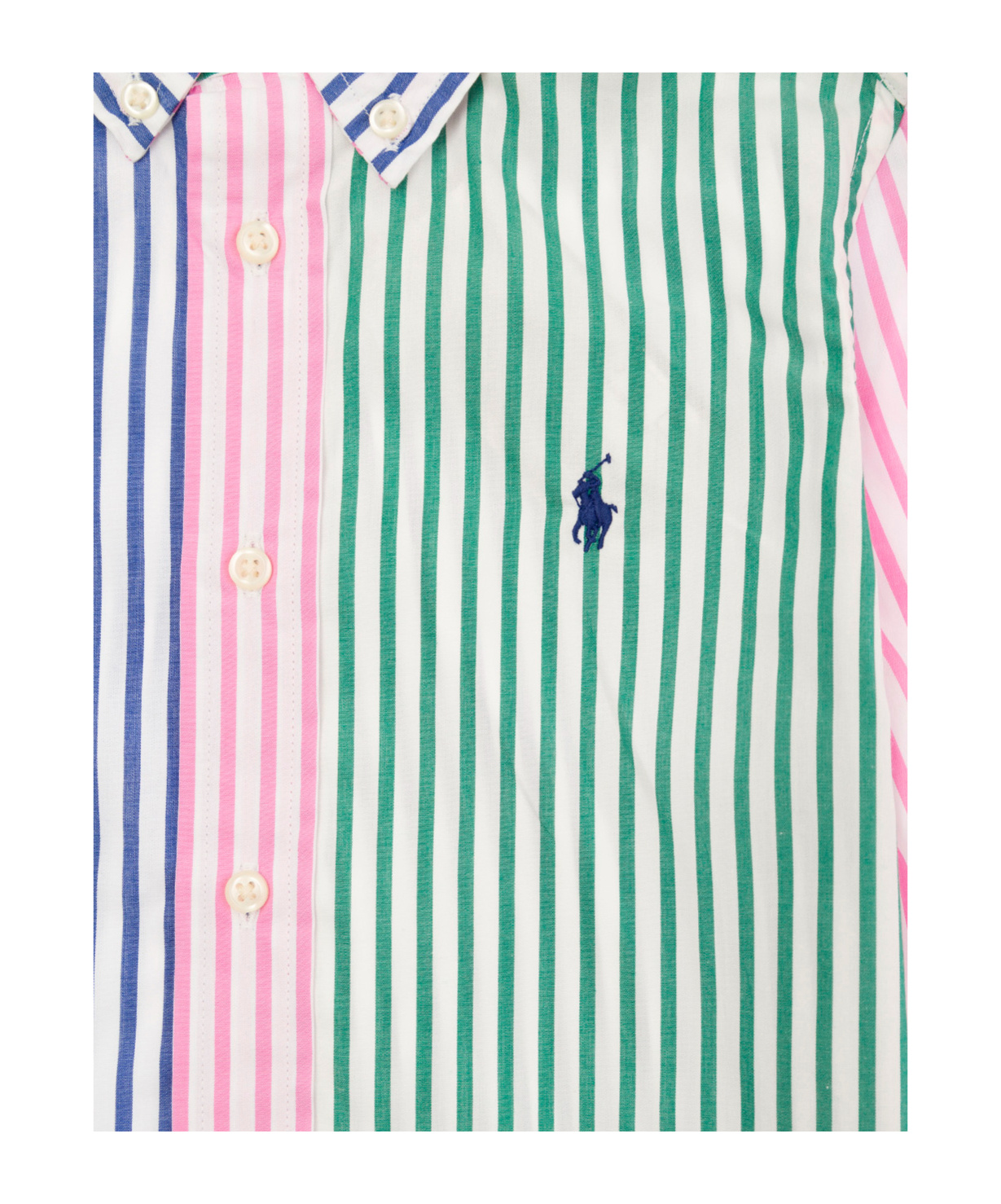 POLO RALPH LAUREN RALPH LAUREN KIDS LOGO EMBROIDERED STRIPED SHIRT
