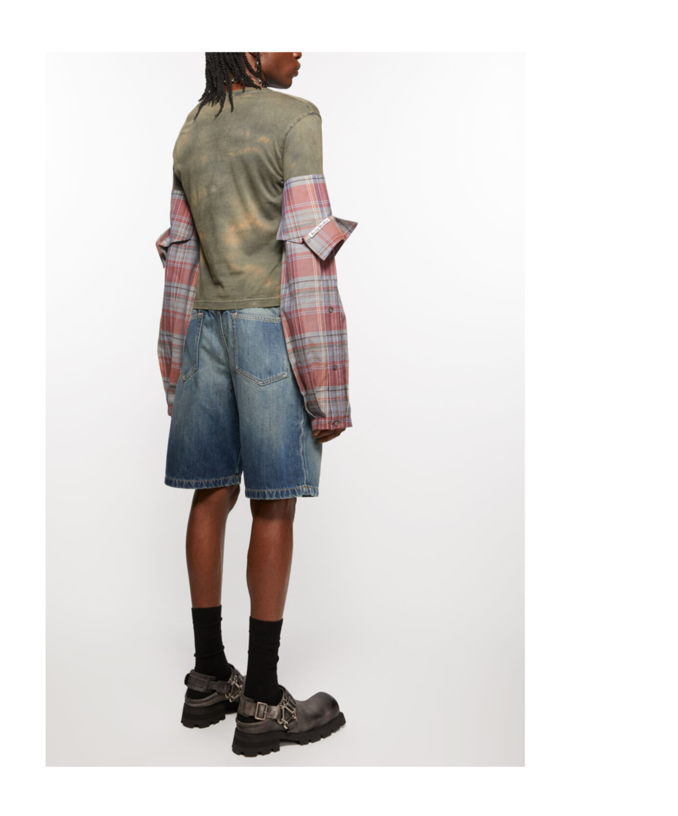 Acne Studios Loose Fit Denim Shorts In Blue