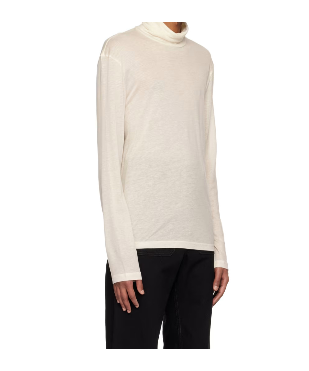 Filippa K Off-white Semi-sheer Turtleneck In Neutral