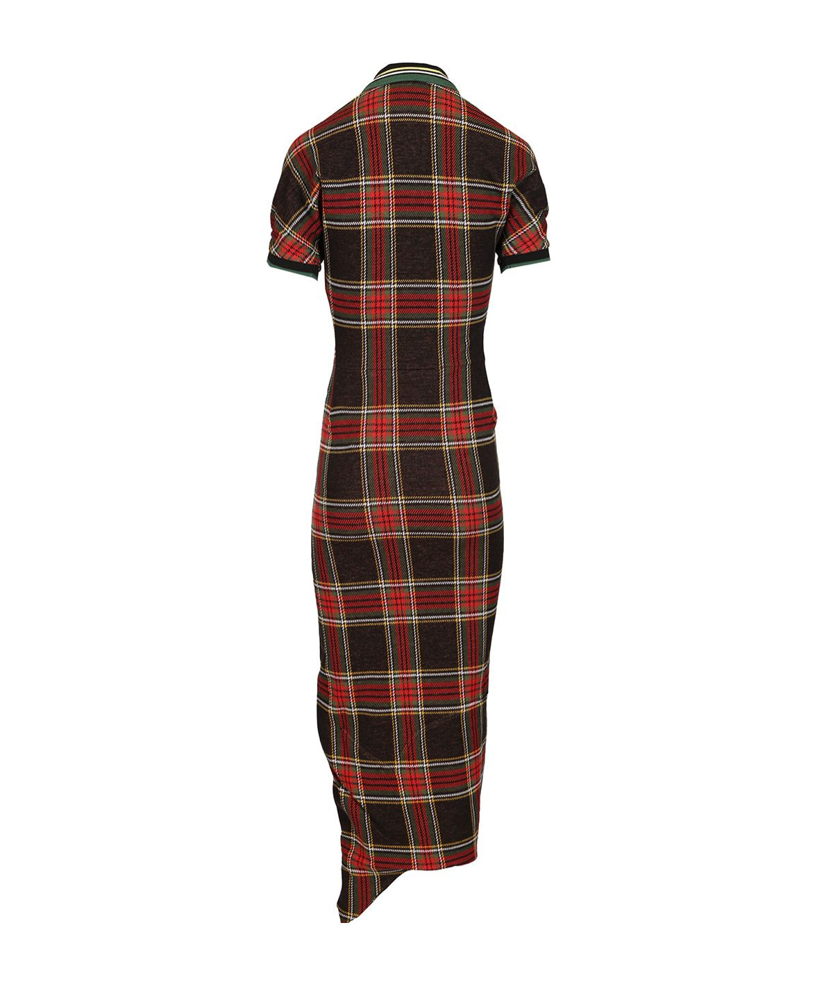Vivienne Westwood Pulling Dress Tartan Piquet Red-green Xl Women In Multi