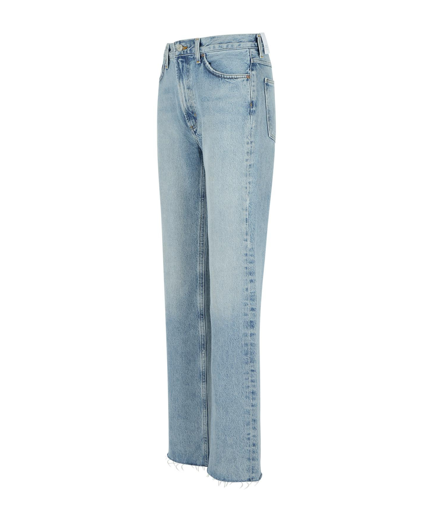 Agolde Five-pocket Denim Trousers In Blue