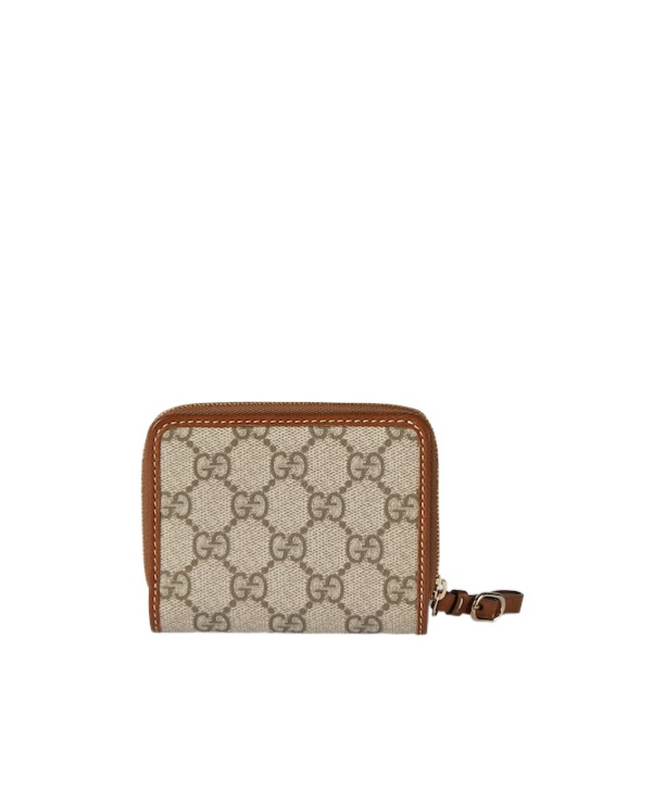 Gucci Mini Zipper Wallet In Nude