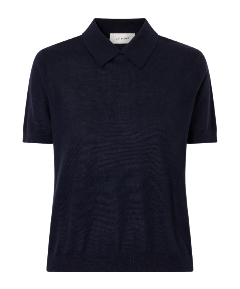 Lisa Yang Short-sleeved Sweater In Blue