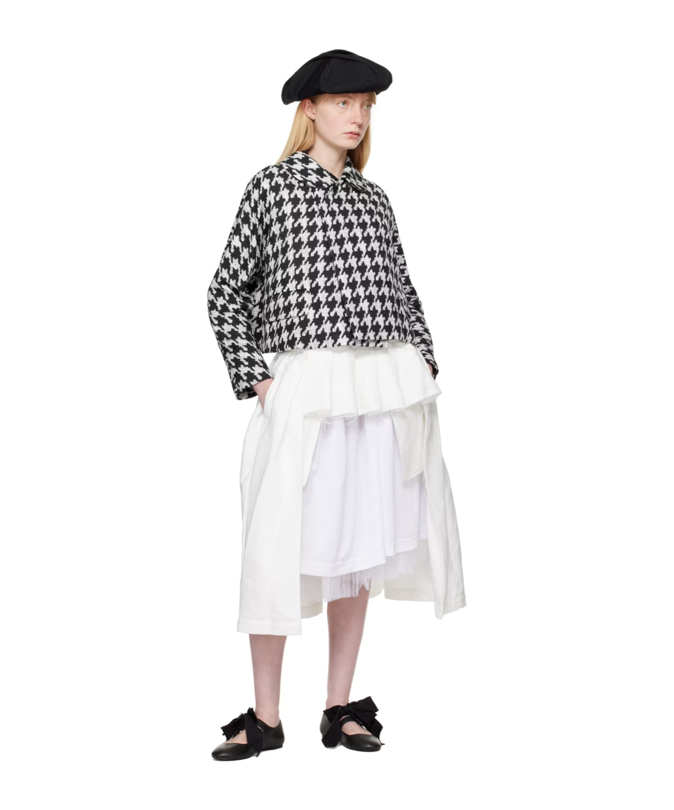COMME DES GARÇONS ELASTIC WAIST HOLLOW SKIRT
