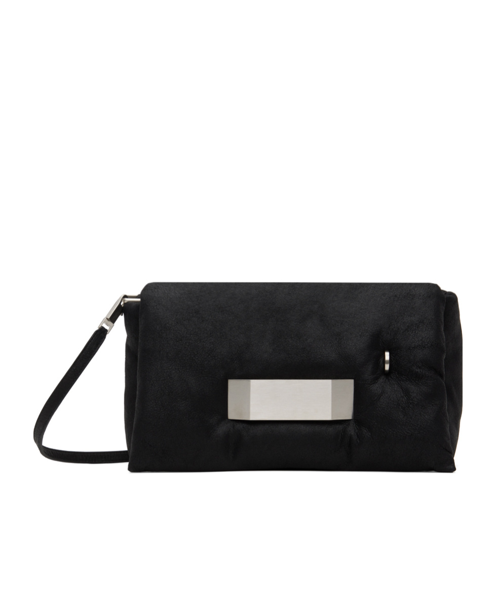 Rick Owens Big Pillow Griffin Messenger Bag In Black