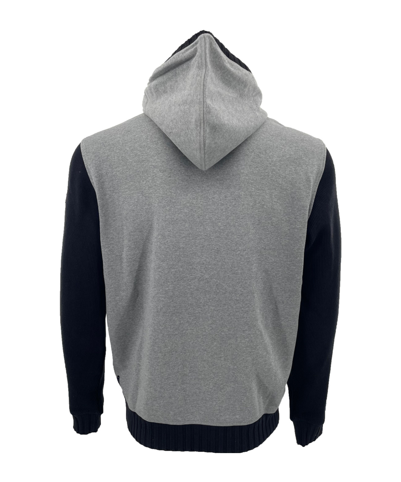 Armani Jeans Hooded Long-sleeved Sweater In Gray