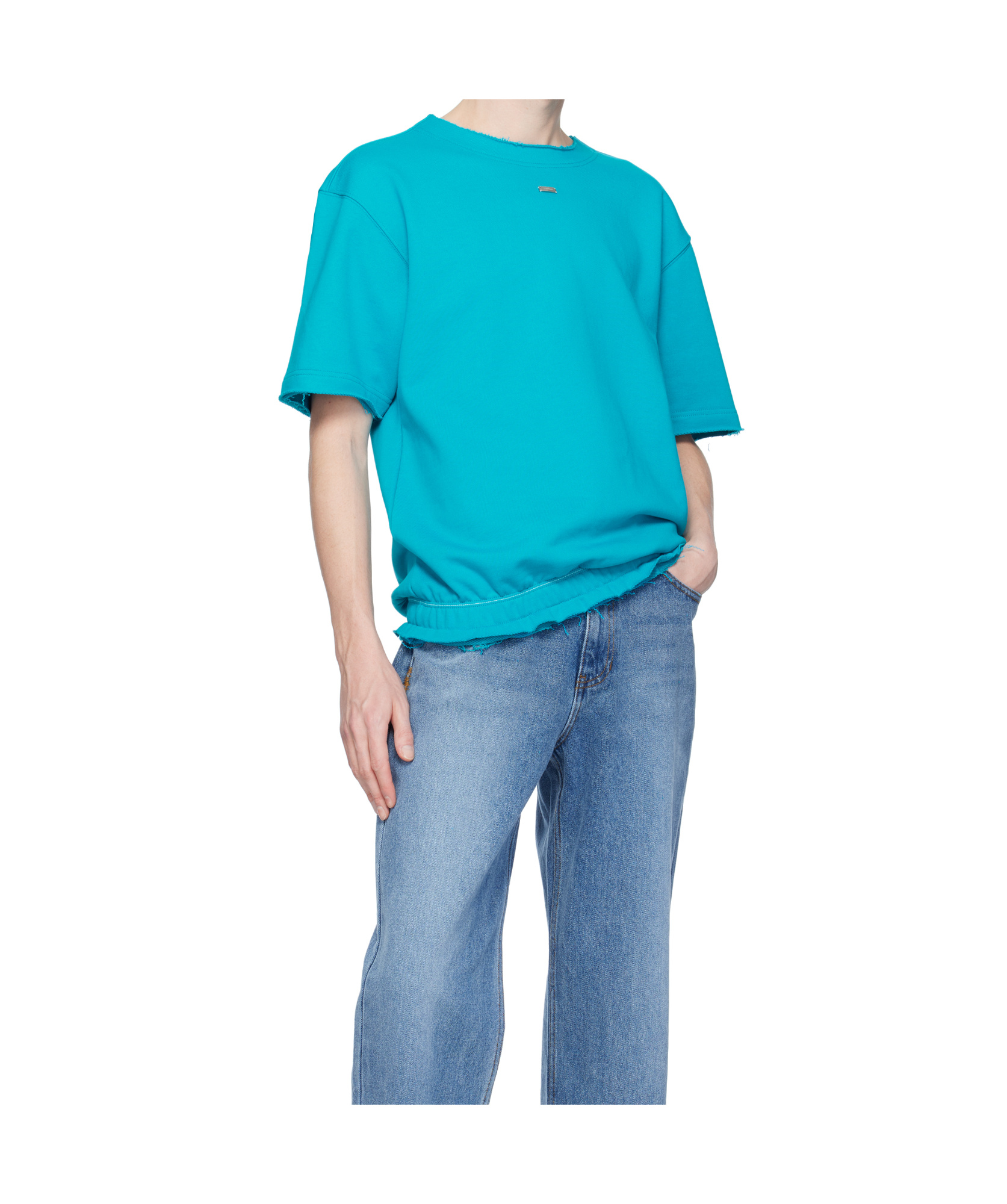 Ader Error Blue Half Sleeve Product. 36 T-shirt In Blue