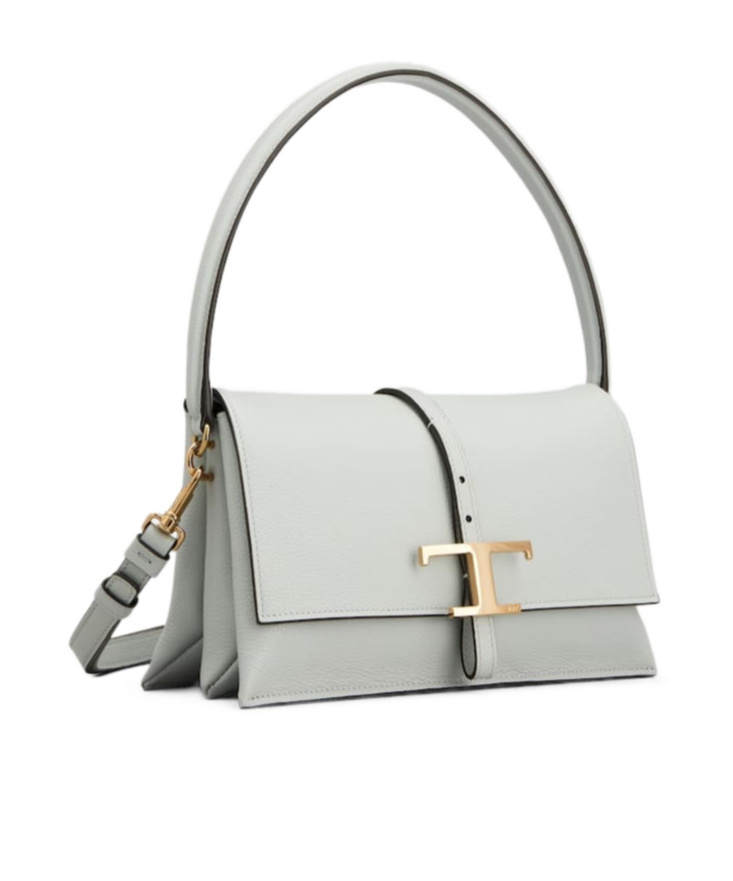 Tod's Mini T Timeless Flap Shoulder Bag In White