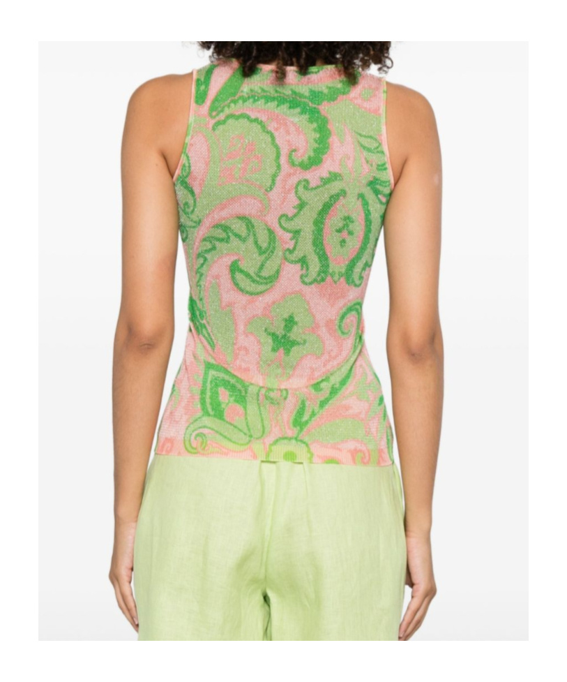 Etro Crew Neck Vest In Multi