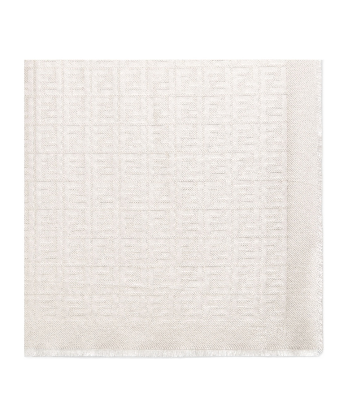 Fendi Square Shawl In White