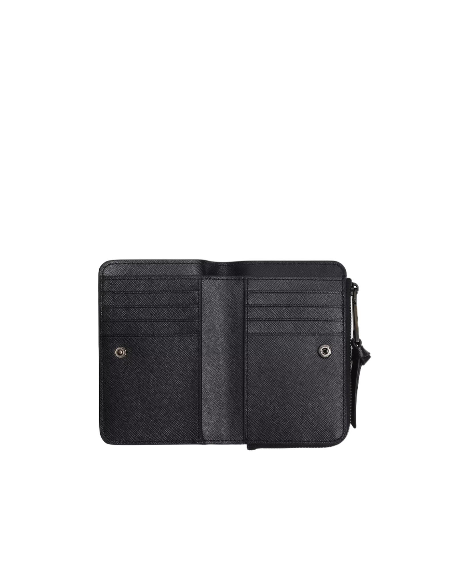 Marc Jacobs Black Leather Utility Snapshot Dtm Slim Wallet In Black