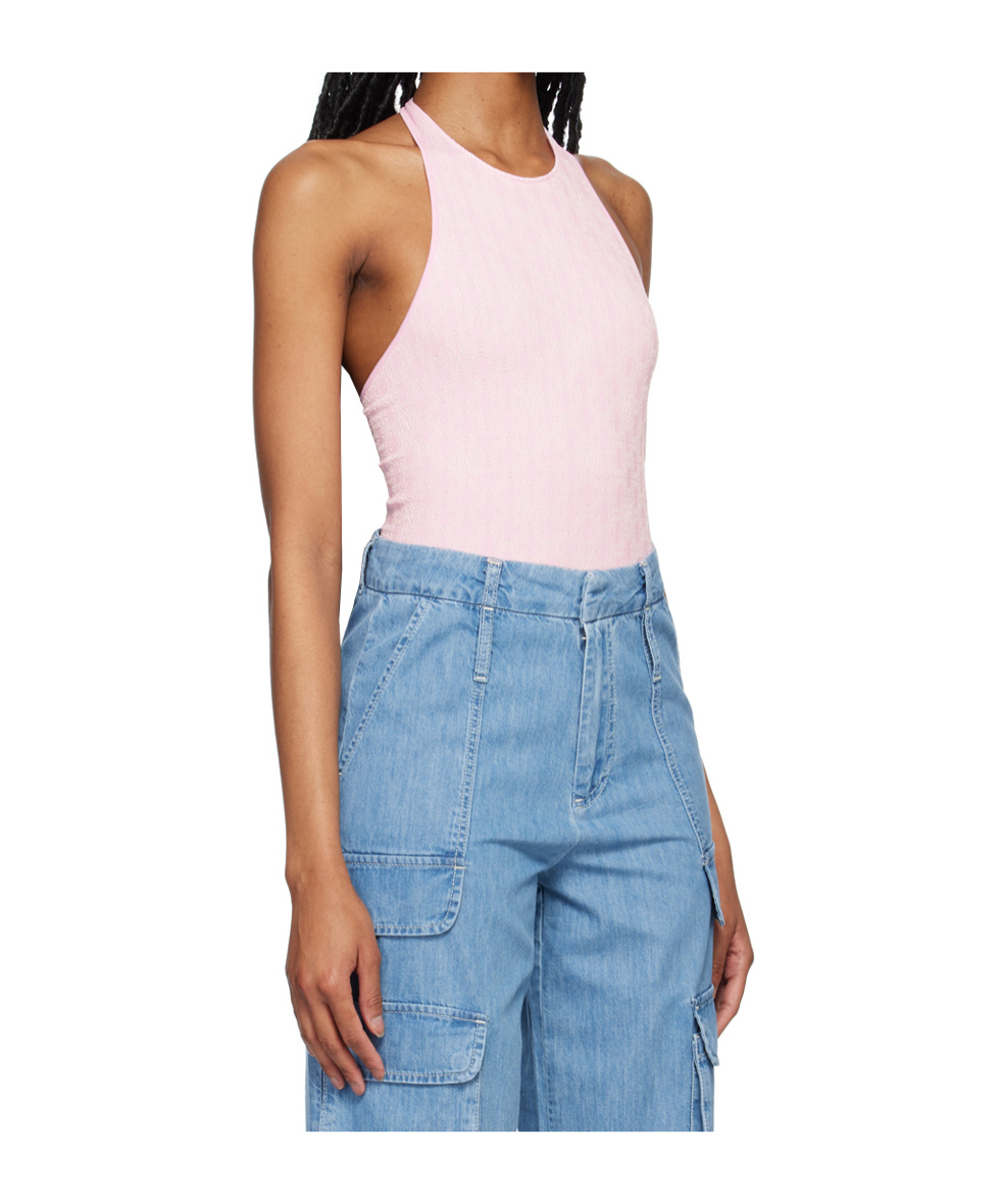 Wolford Pink Succession Bodysuit In Blue