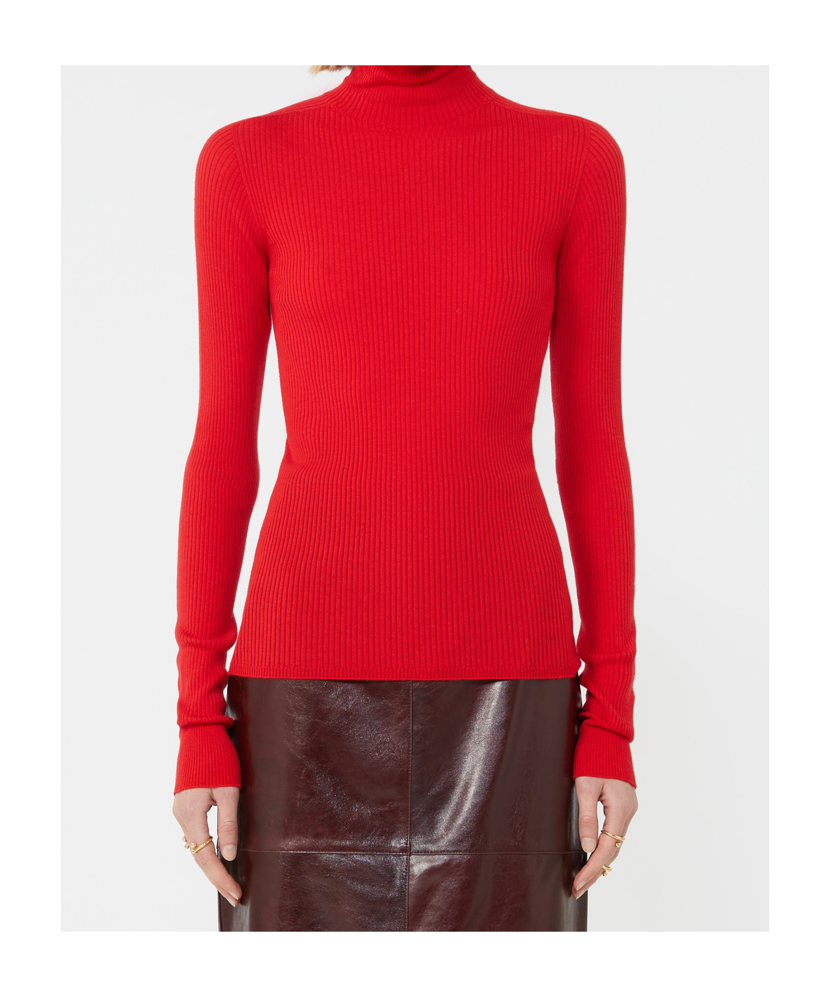 Sportmax Long-sleeved Sweater In Red