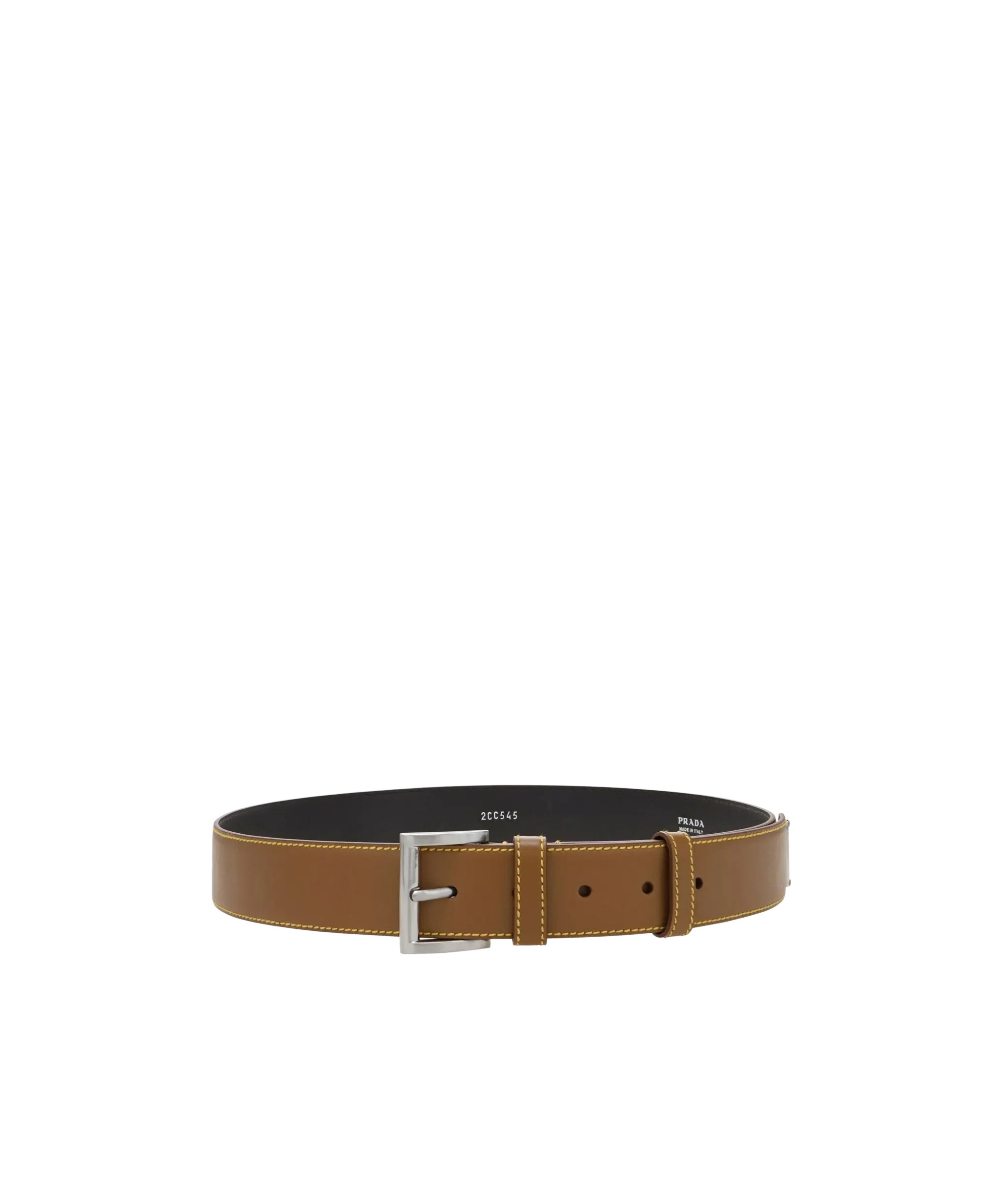 Prada Adjustable Waist Belt In Brown