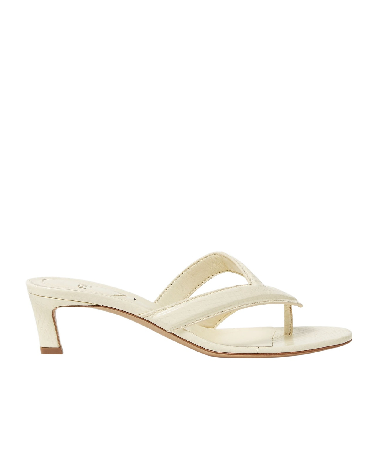 Fendi Yellow Ayers Medium-heeled Thong Sandals