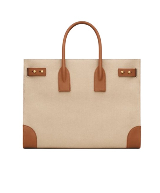 Saint Laurent Large Sac De Jour Thin Tote Bag In Nude