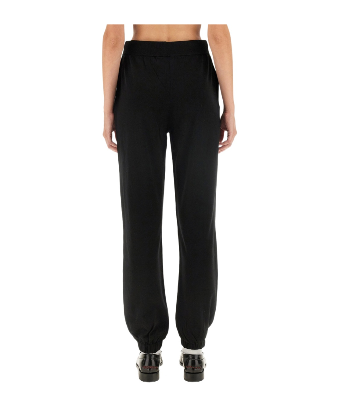 Moschino Elastic Waist Sweatpants In Black