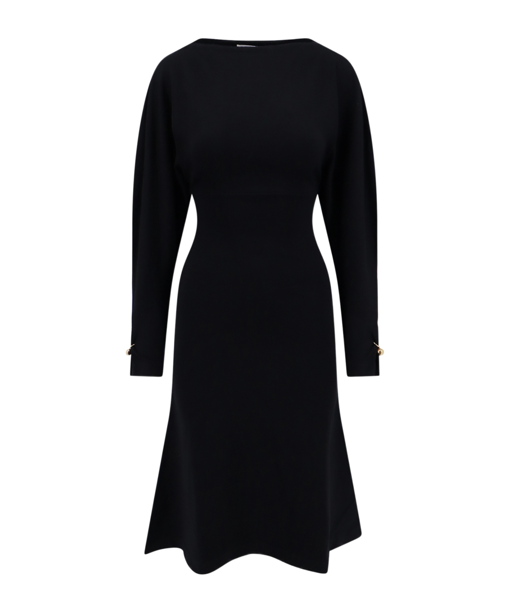 Philosophy Di Lorenzo Serafini Long-sleeved Flared Dress In Black