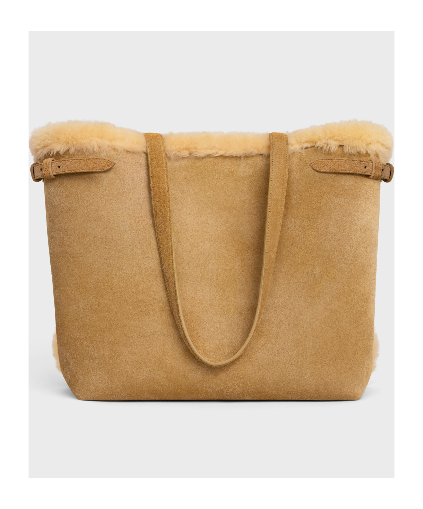 Celine Logo Shoulder Bag In Natural