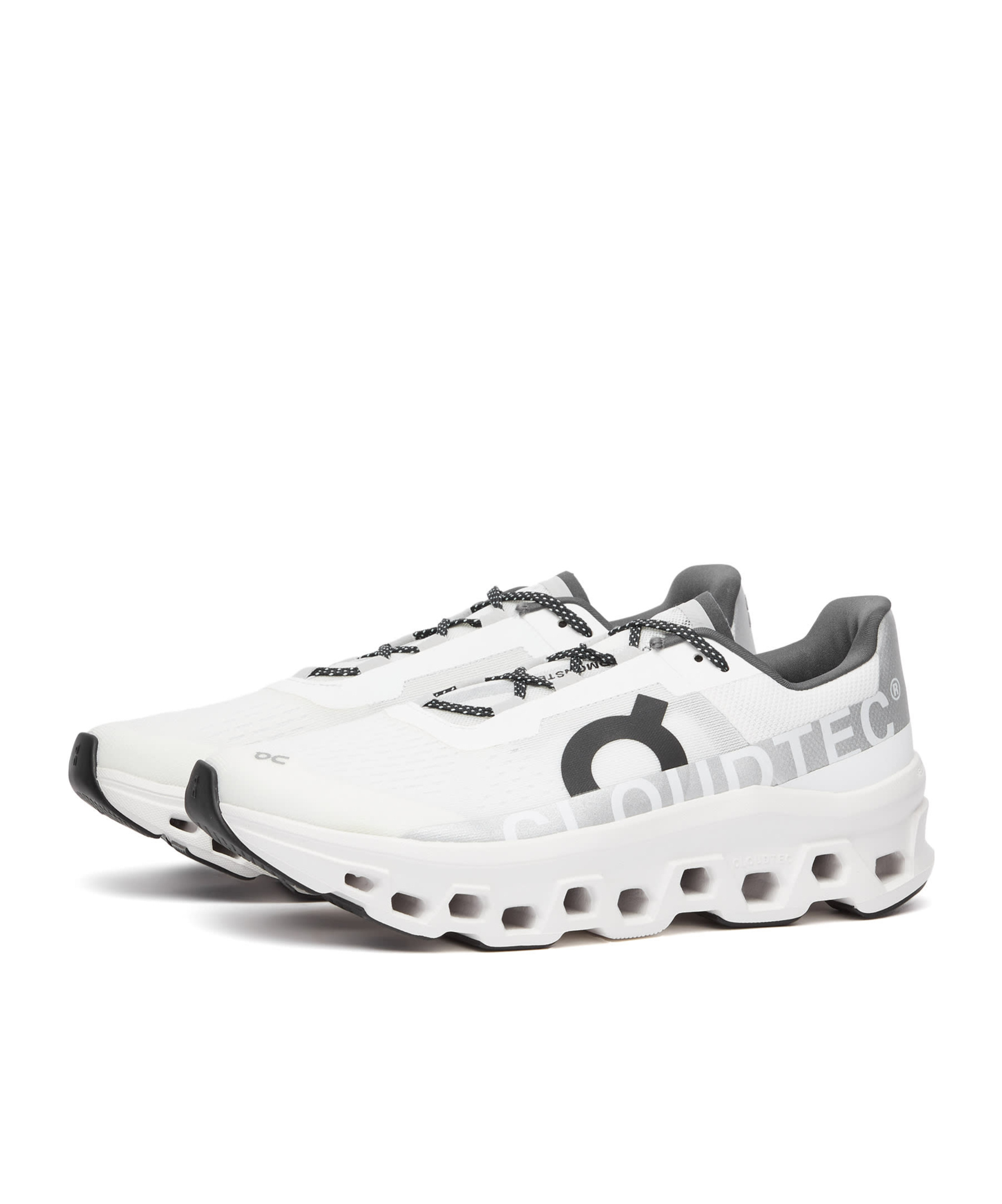 On Running Cloudmonster Sneakers With Technical Fabric Upper In White