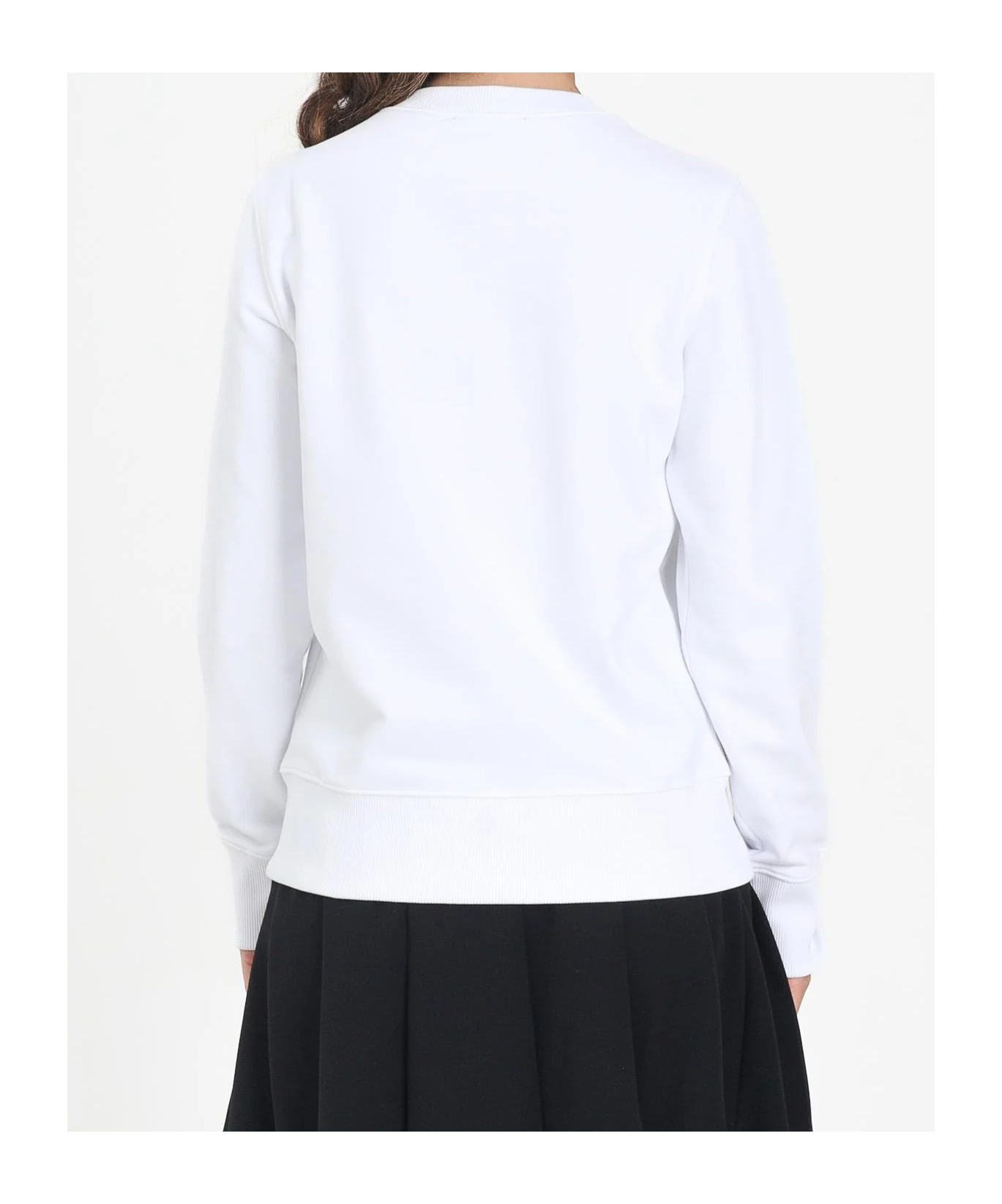 Versace Jeans Round Neck Long-sleeved Sweatshirt In White