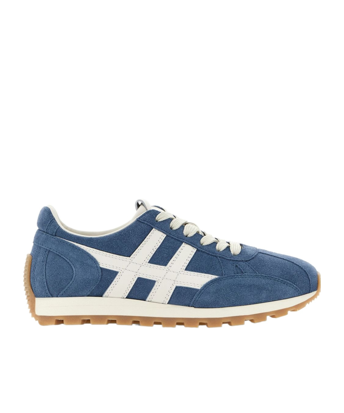 Hogan Blue Suede Leather Sneakers In Blue
