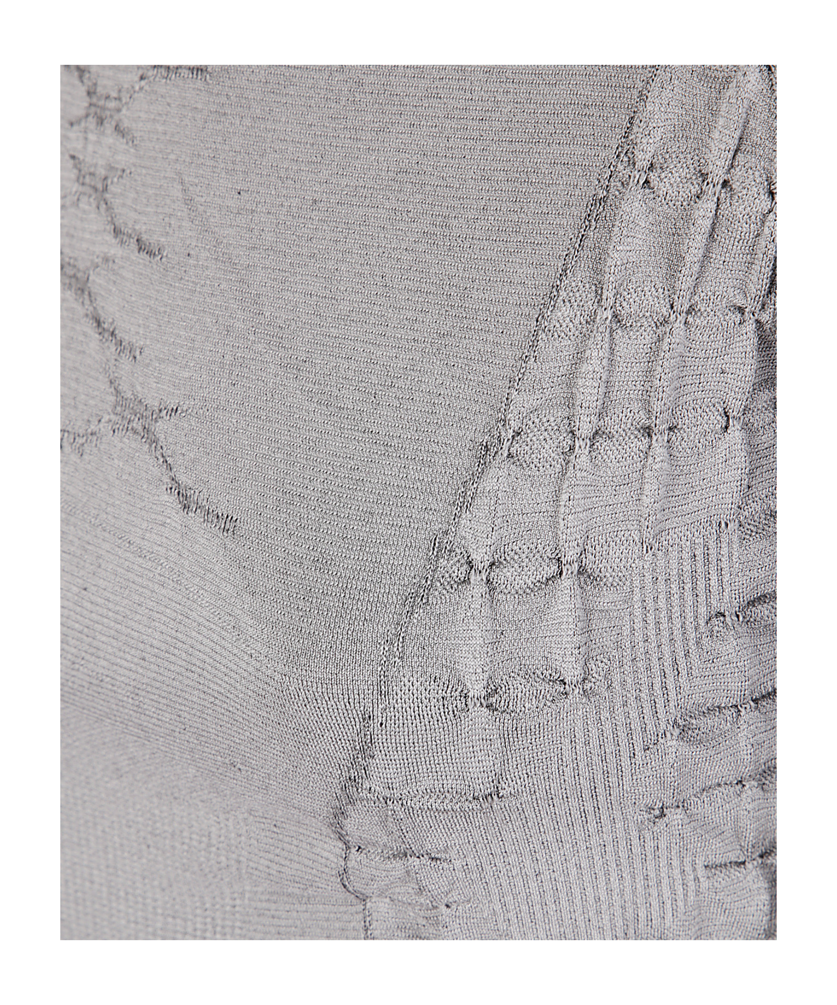 Roa 3d Knit Crop T-shirt In Gray