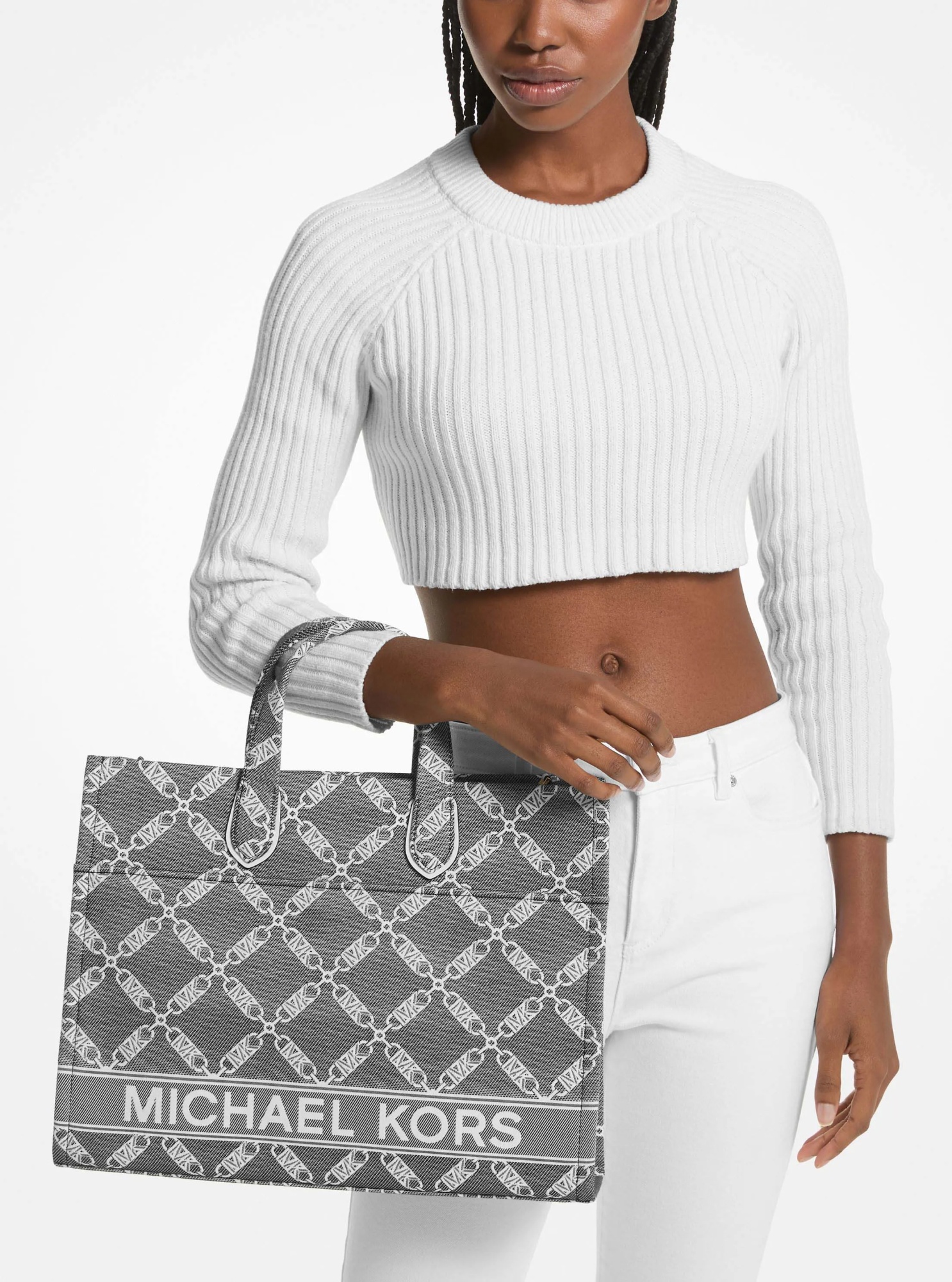 Michael Michael Kors Large Gigi Tote Bag In Black